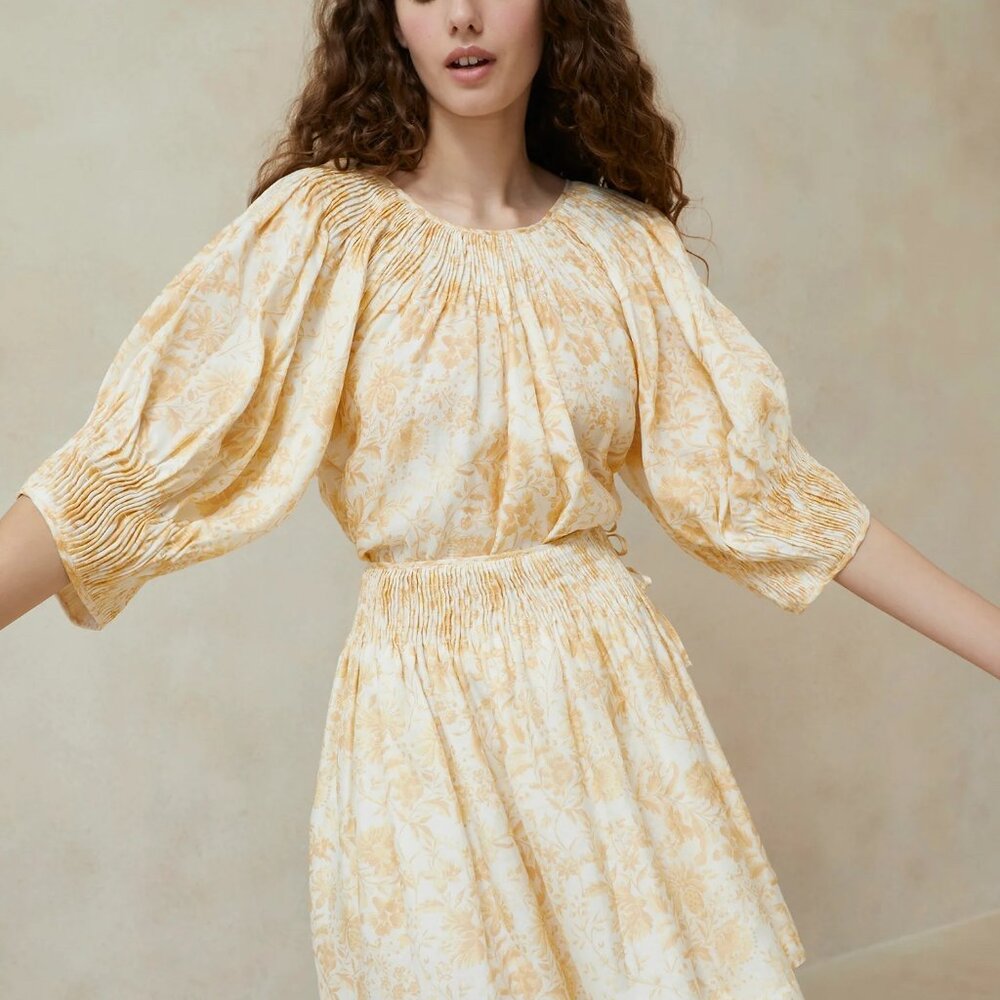 Loeffler Randall Sidney Vine silk blouse and skirt set new with tags medium